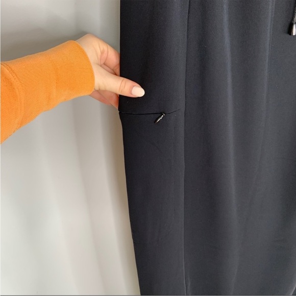 Copines Claudia Strater Maxi Skirt Women's Small Black 40E Fleece Lined Tearaway - Picture 3 of 11